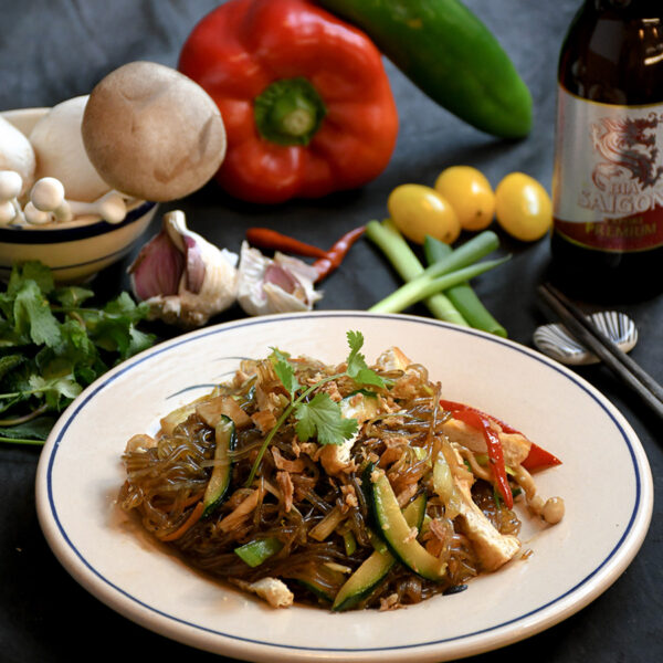 Fideos de soja vegetariana