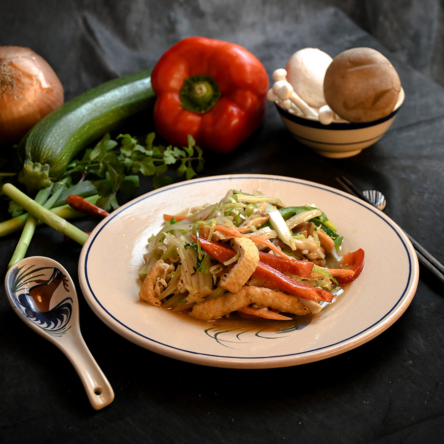 Verduras al wok vegetarianas