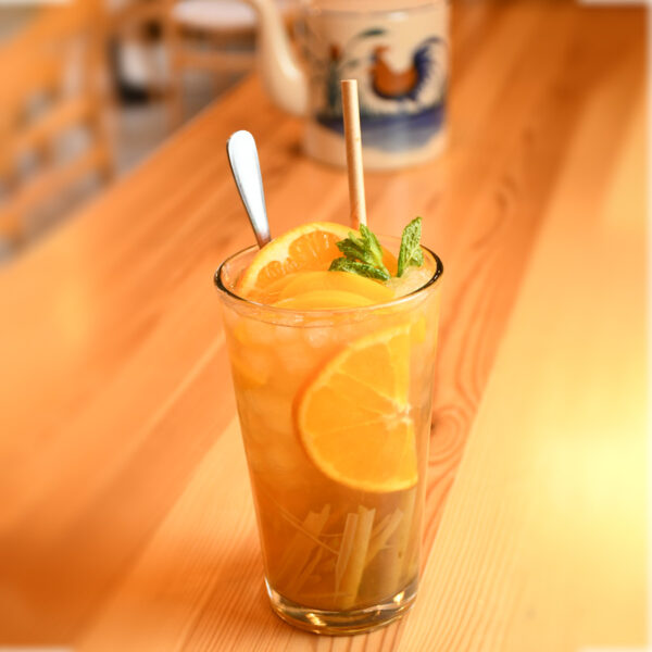Té de melocotón y naranja al con lemongrass