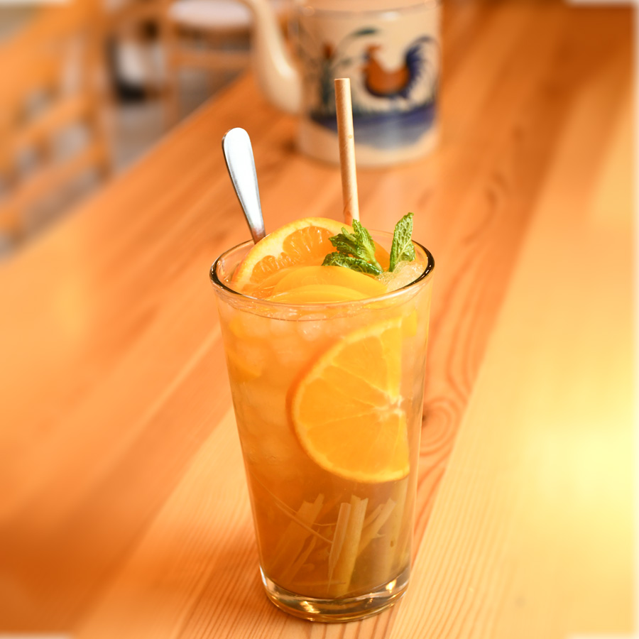 Té de melocotón y naranja al con lemongrass
